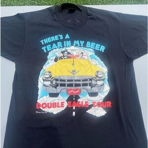 Vintage Hank Williams Jr T-Shirt Double Eagle Tour 1989 XL